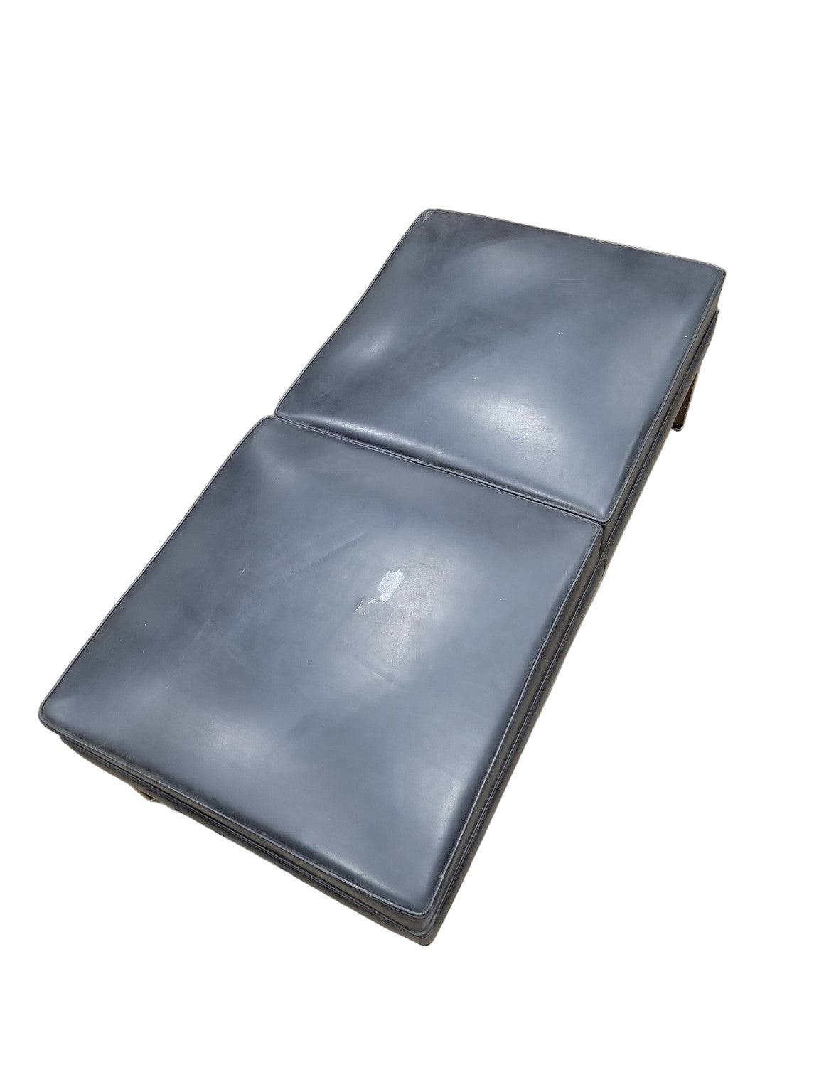 Mid-Century Modern Black Vinyl Bench by Howell – 49" Wide