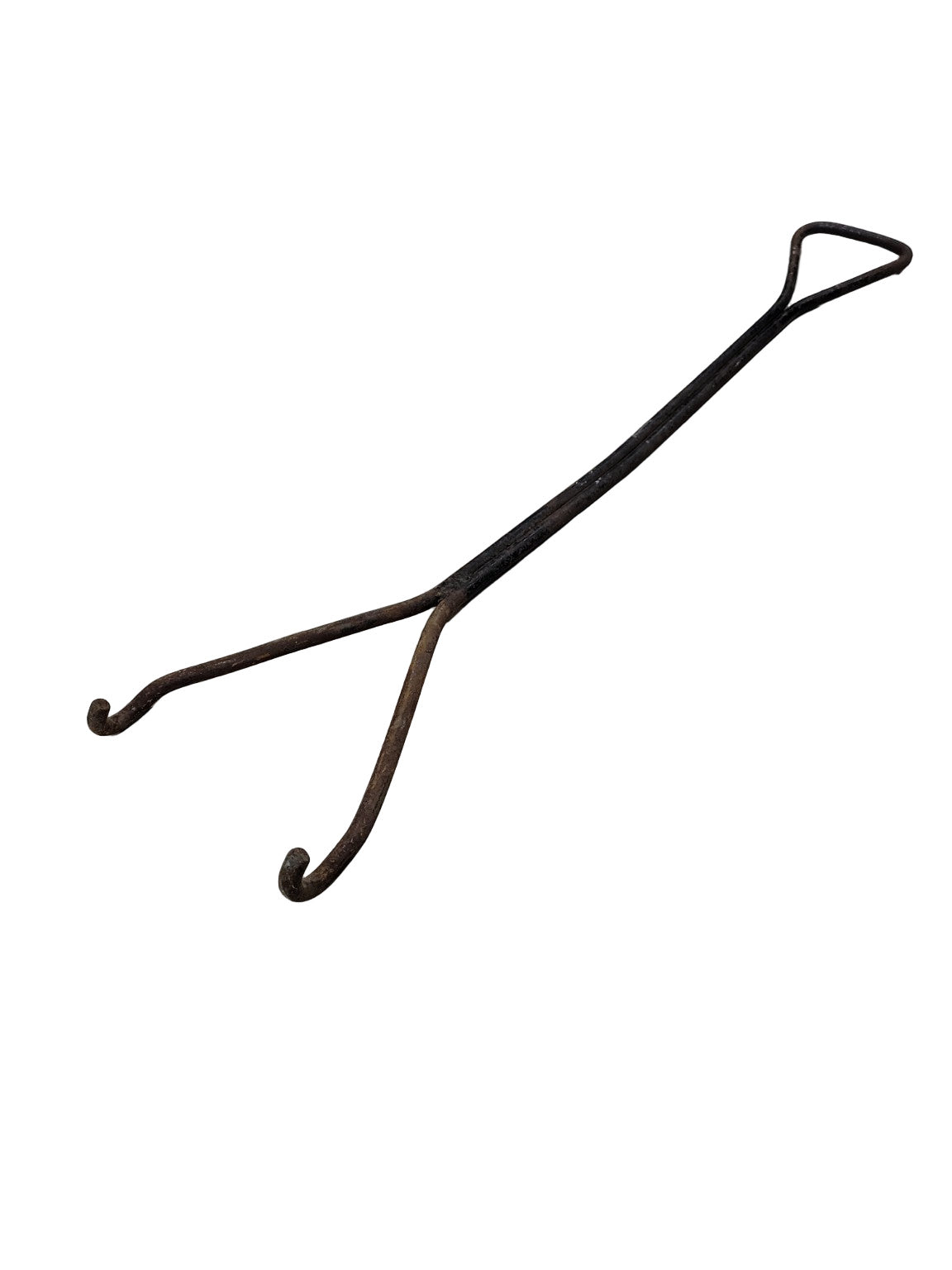 Antique Forged Iron Bale Hook  Hay Hook – Double Prong Farm Tool