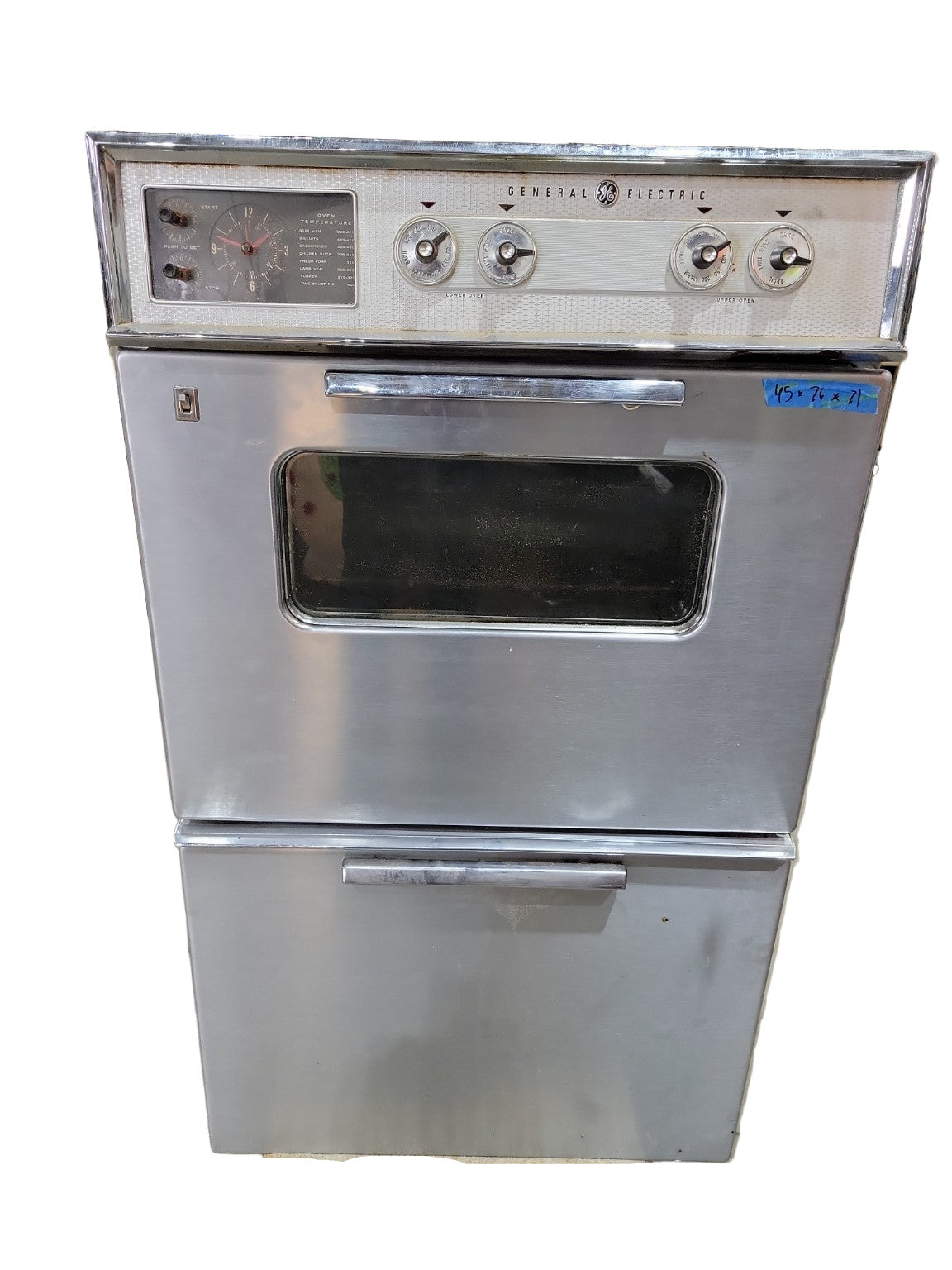 Vintage General Electric Stainless Steel Wall Oven – Double Stack