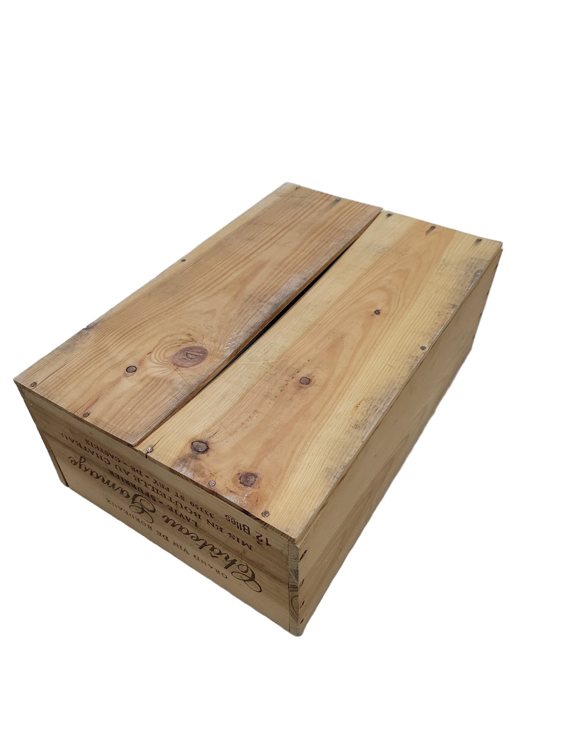Château Gamage Wine Crate Storage Box – 12-Bottle Capacity