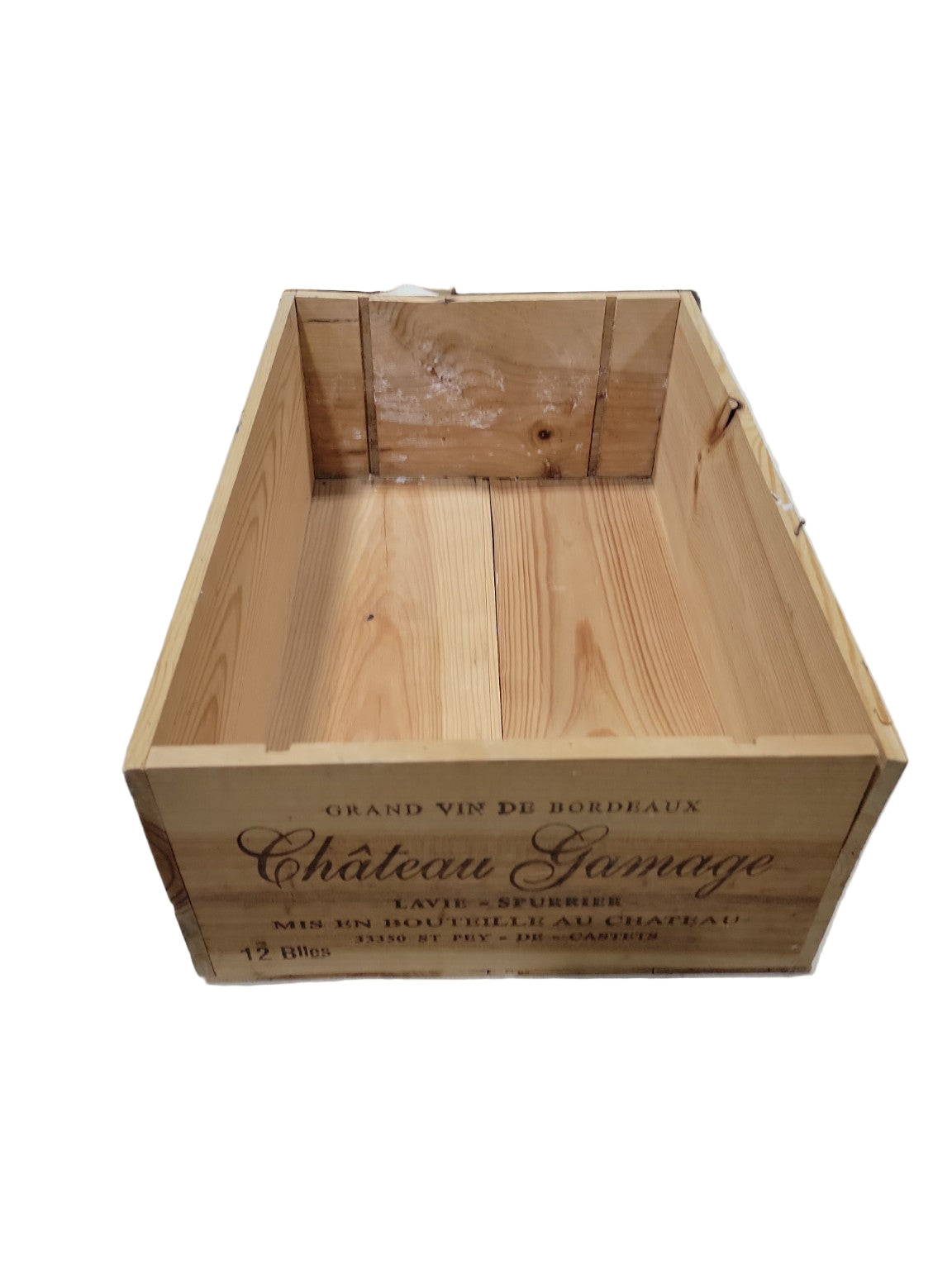 Château Gamage Wine Crate Storage Box – 12-Bottle Capacity