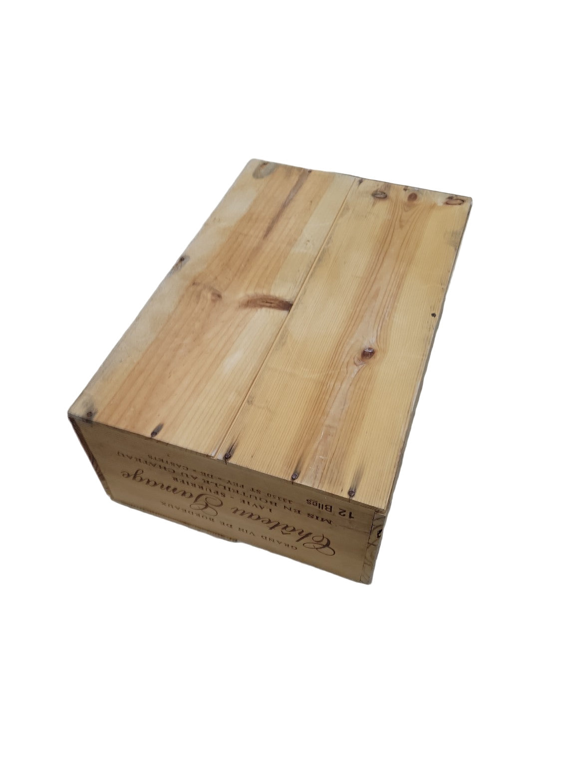 Château Gamage Wine Crate Storage Box – With Partial Lid