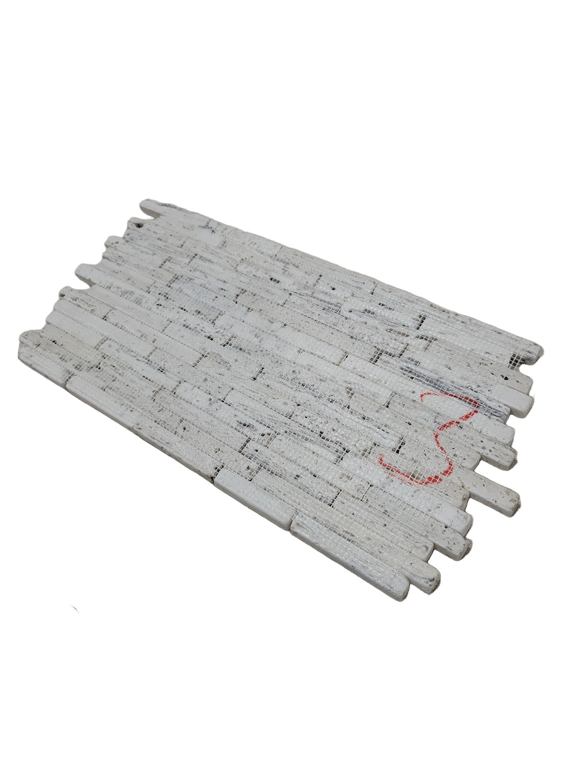 Set of 3 Carrara Marble Mosaic Tile Sheets – 13" x 6 ⅛" Each