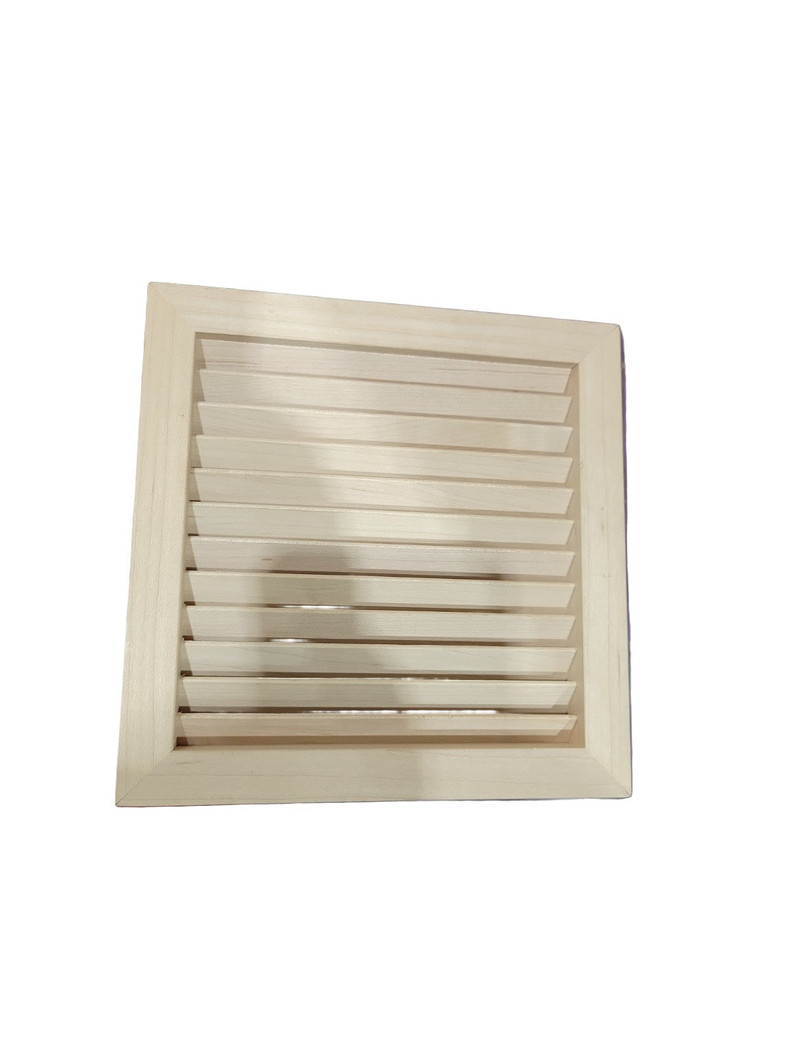Unfinished Maple Wood Vent Grille – 6½" x 6½"