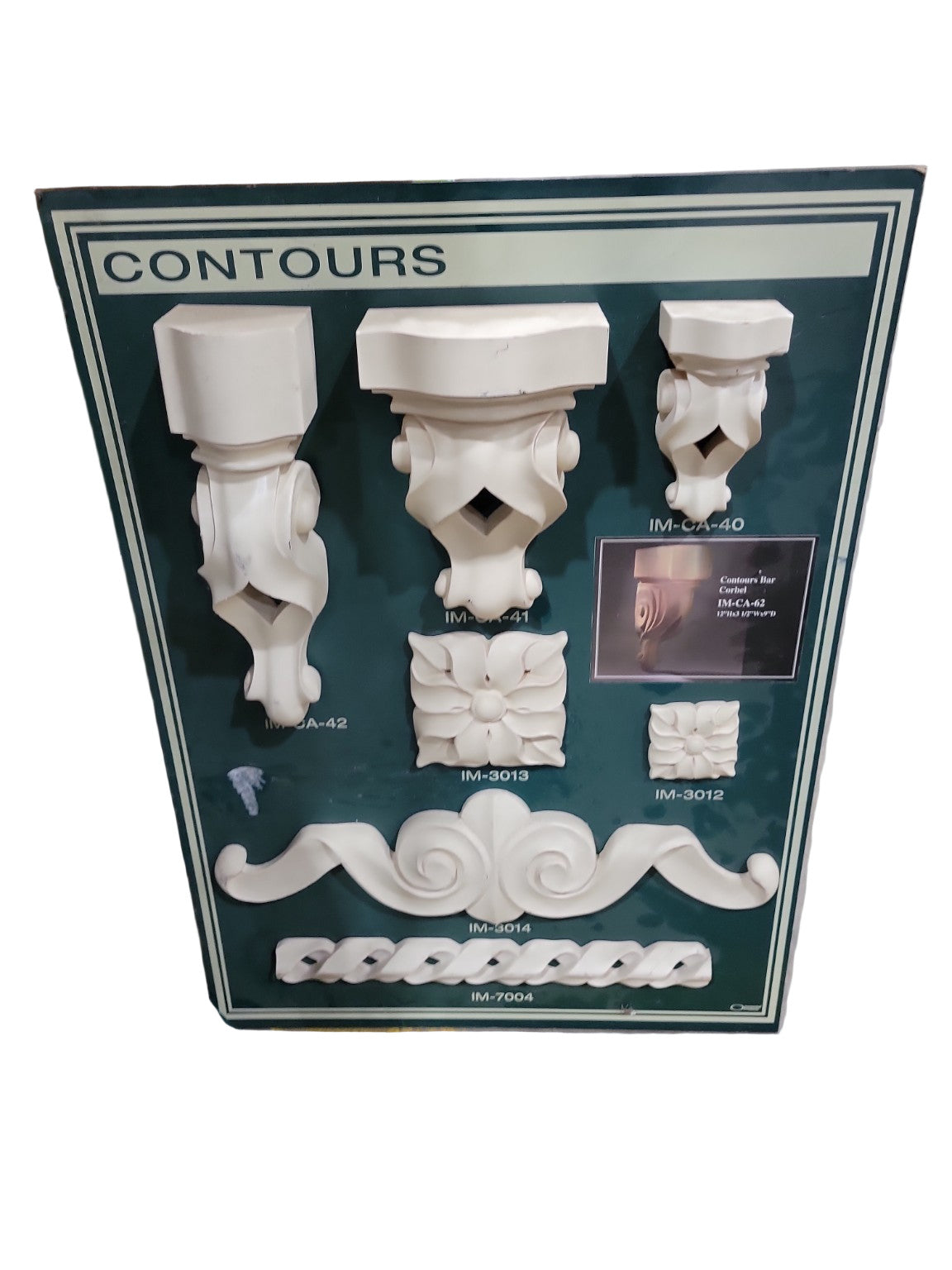 Contours Carved Wood Appliqué & Corbel Display Board – 22" x 30"