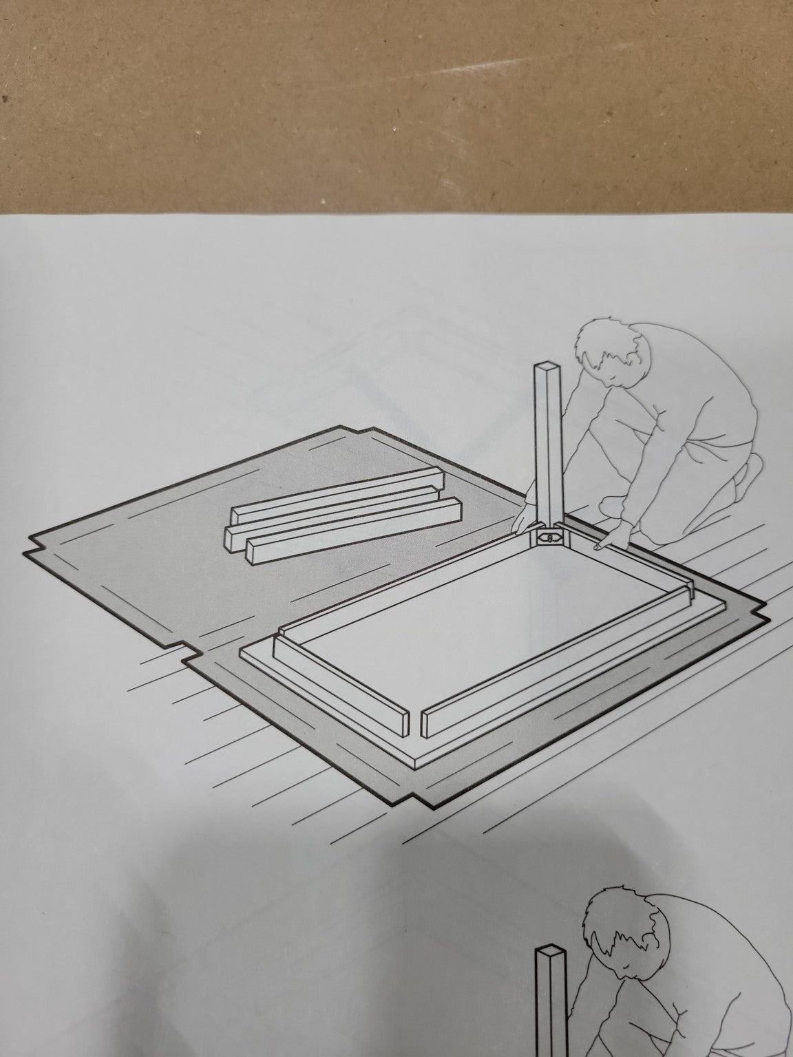 IKEA LAGKAPTEN Desk Tabletop – Brown Wood Effect