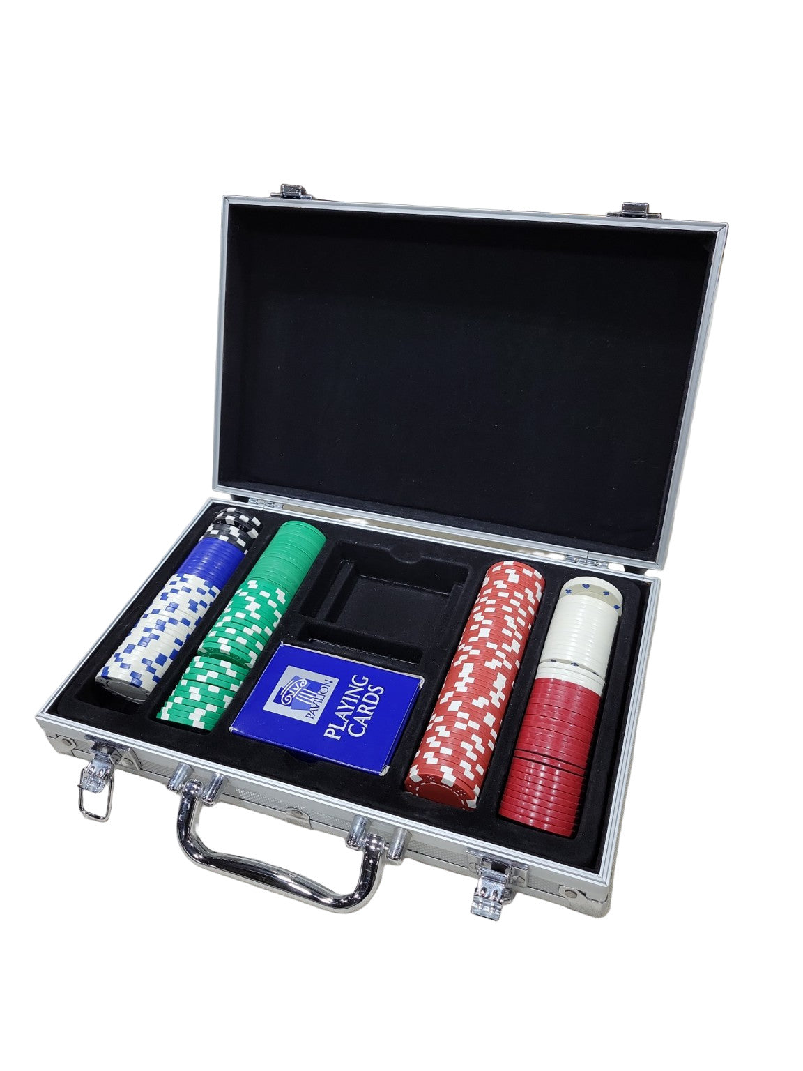 Aluminum Poker Chip Set in Locking Carrying Case – Chips + Cards