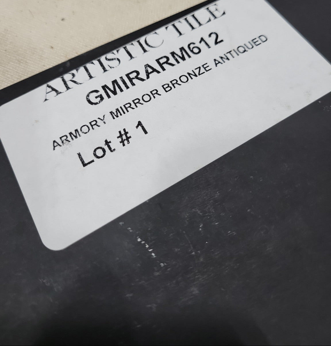 Set of 2 Artistic Tile – Armory Mirror Bronze Antiqued 6"x12" Tiles