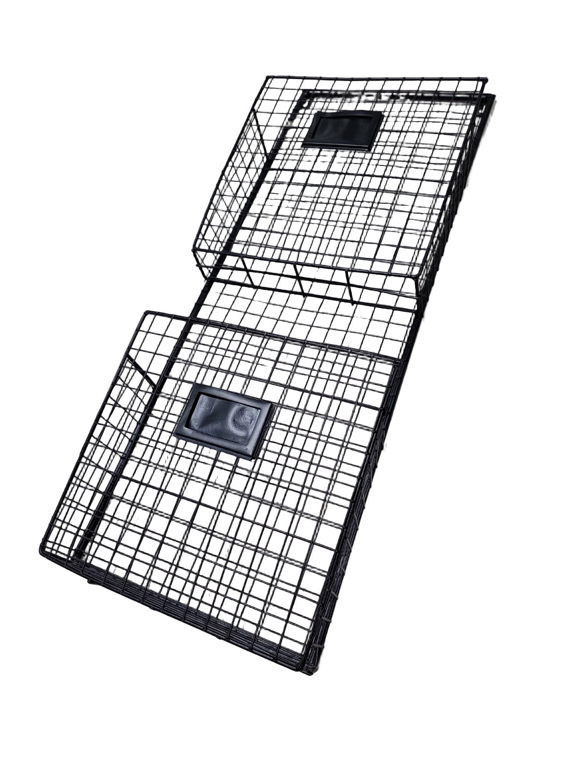 2-Tier Black Wire Wall Organizer with Label Plates