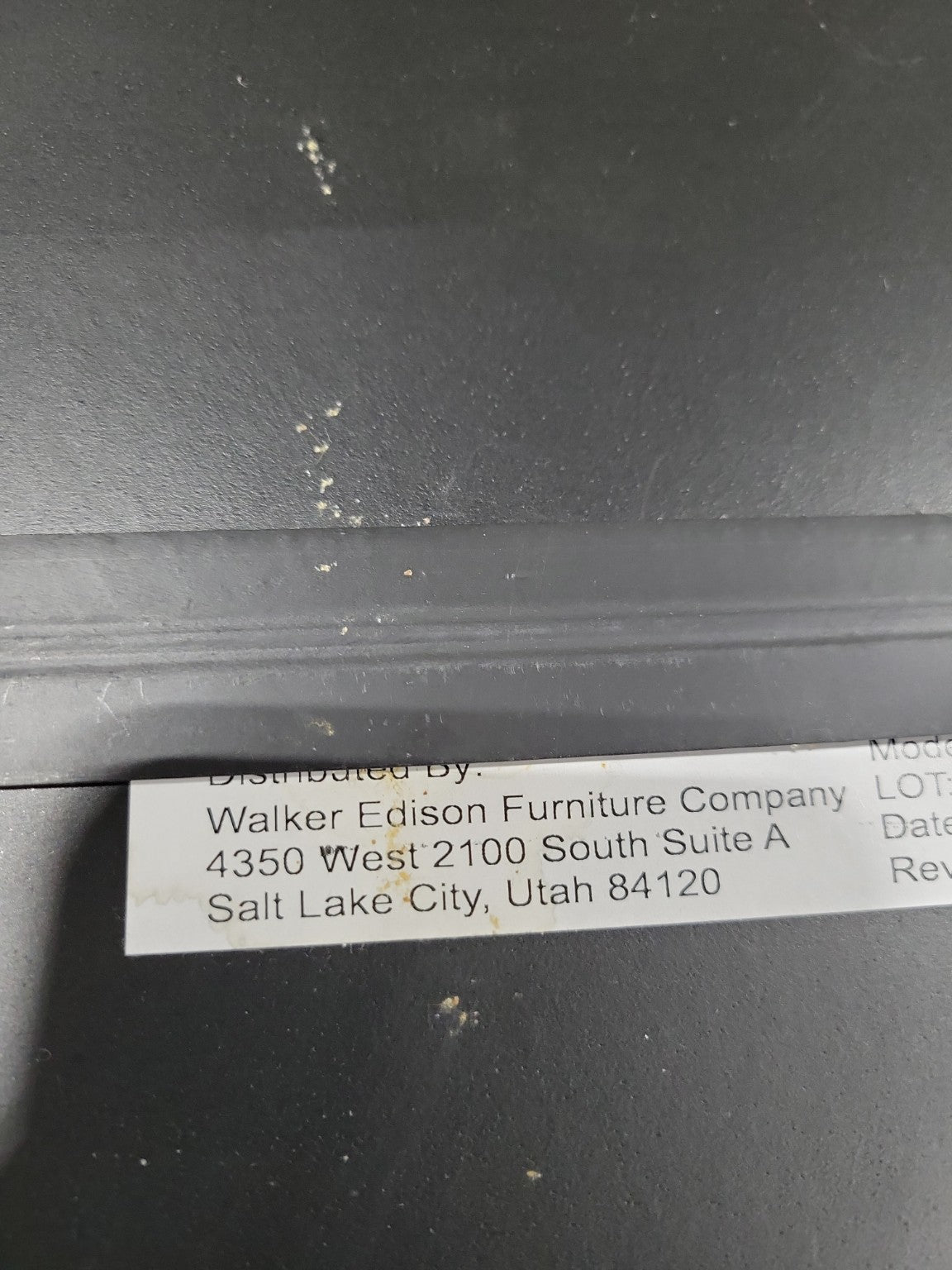 Set of 2 – Walker Edison Black Nightstands – Model BR1DLYDNS – Drawer & Open Shelf