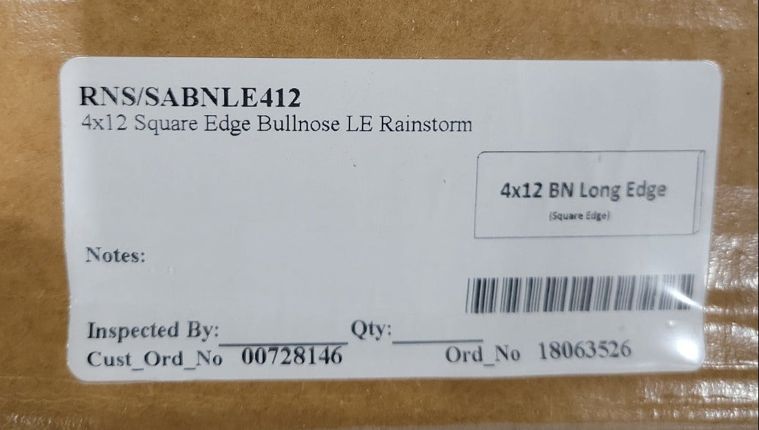 Bullnose Ceramic Wall Tile – LE Rainstorm (4"x12")