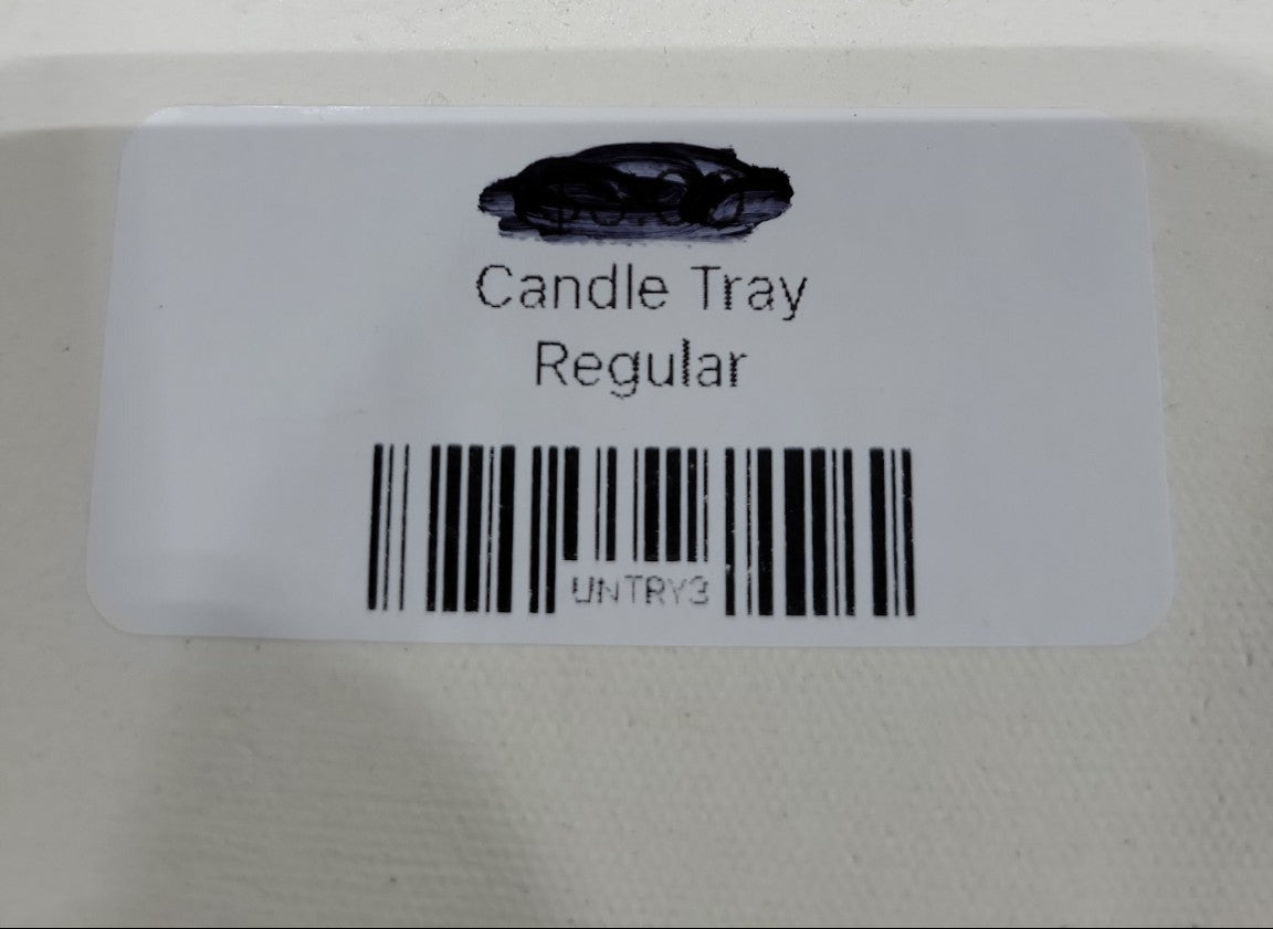 Set of 42 White Glazed Ceramic Tiles – 4" x 4" – “Candle Tray Regular”