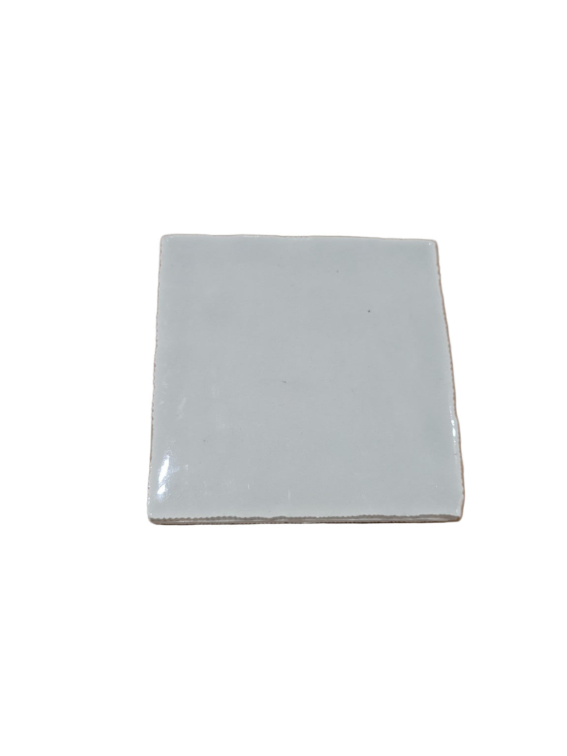 Set of 42 White Glazed Ceramic Tiles – 4" x 4" – “Candle Tray Regular”