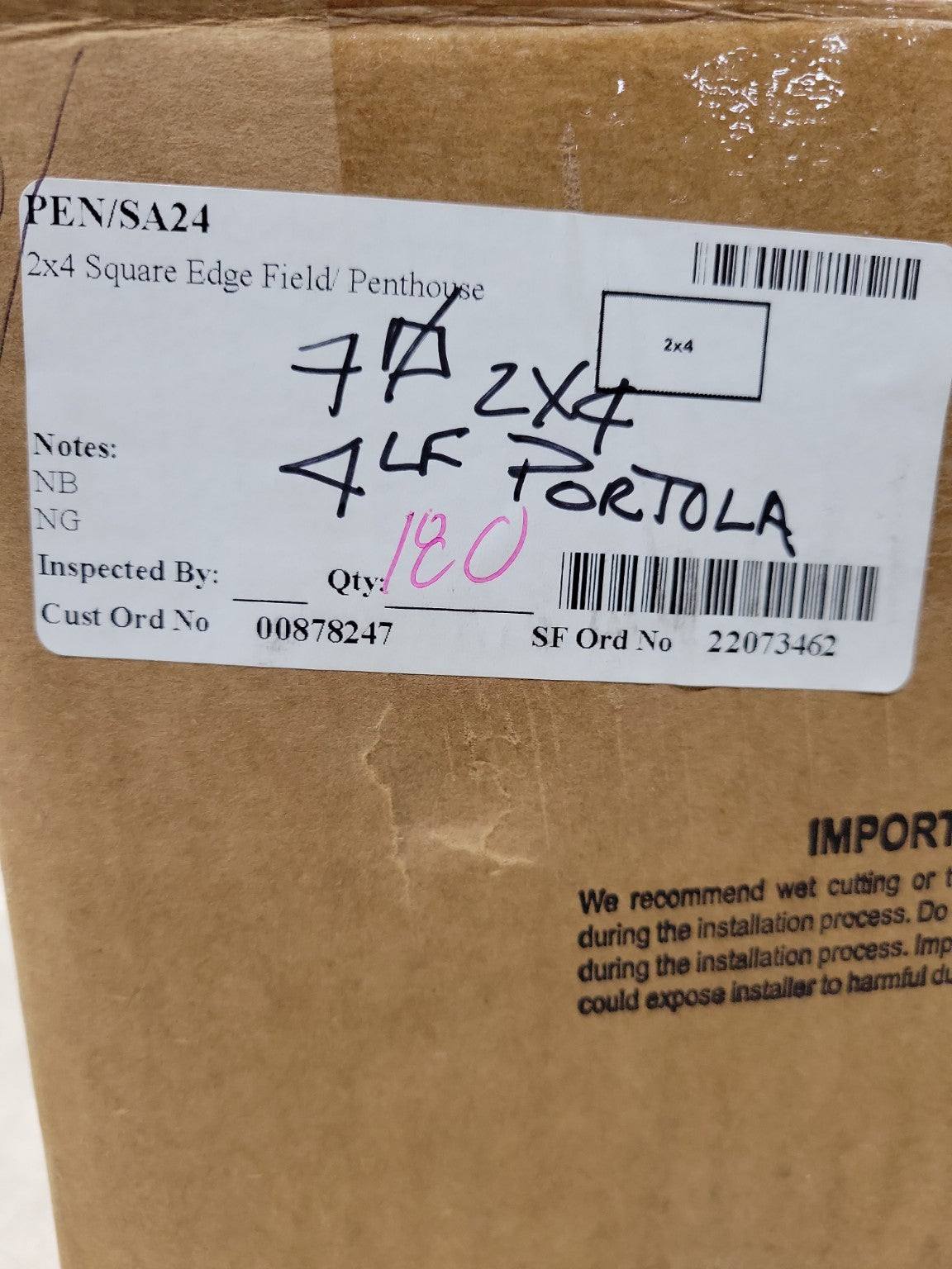 Set of 134 Ceramic Wall Tiles – 2" x 4" – Portola Gloss, Square Edge Field