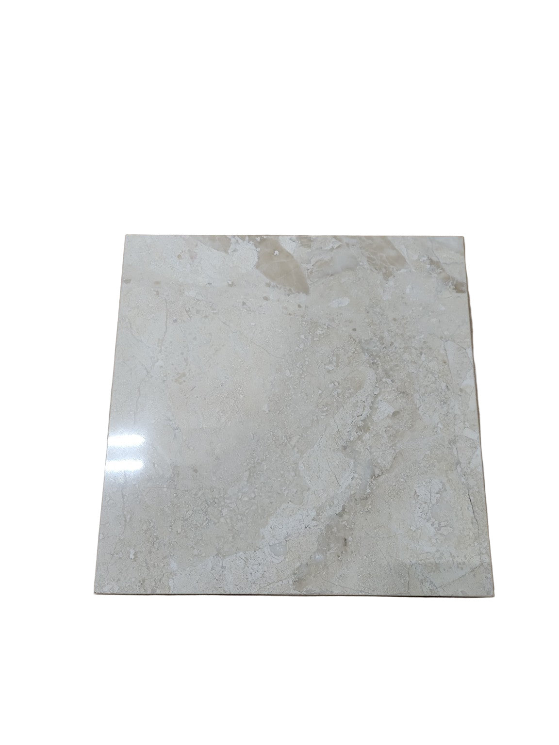 Set of 28 Porcelain Tiles – 12 x 12 – Polished Beige Marble Look (Pratt & Larson Display Sample)