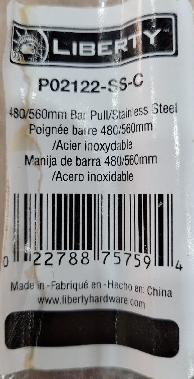 Liberty Stainless Steel Bar Pull Handle – 480/560mm (Set of 11)