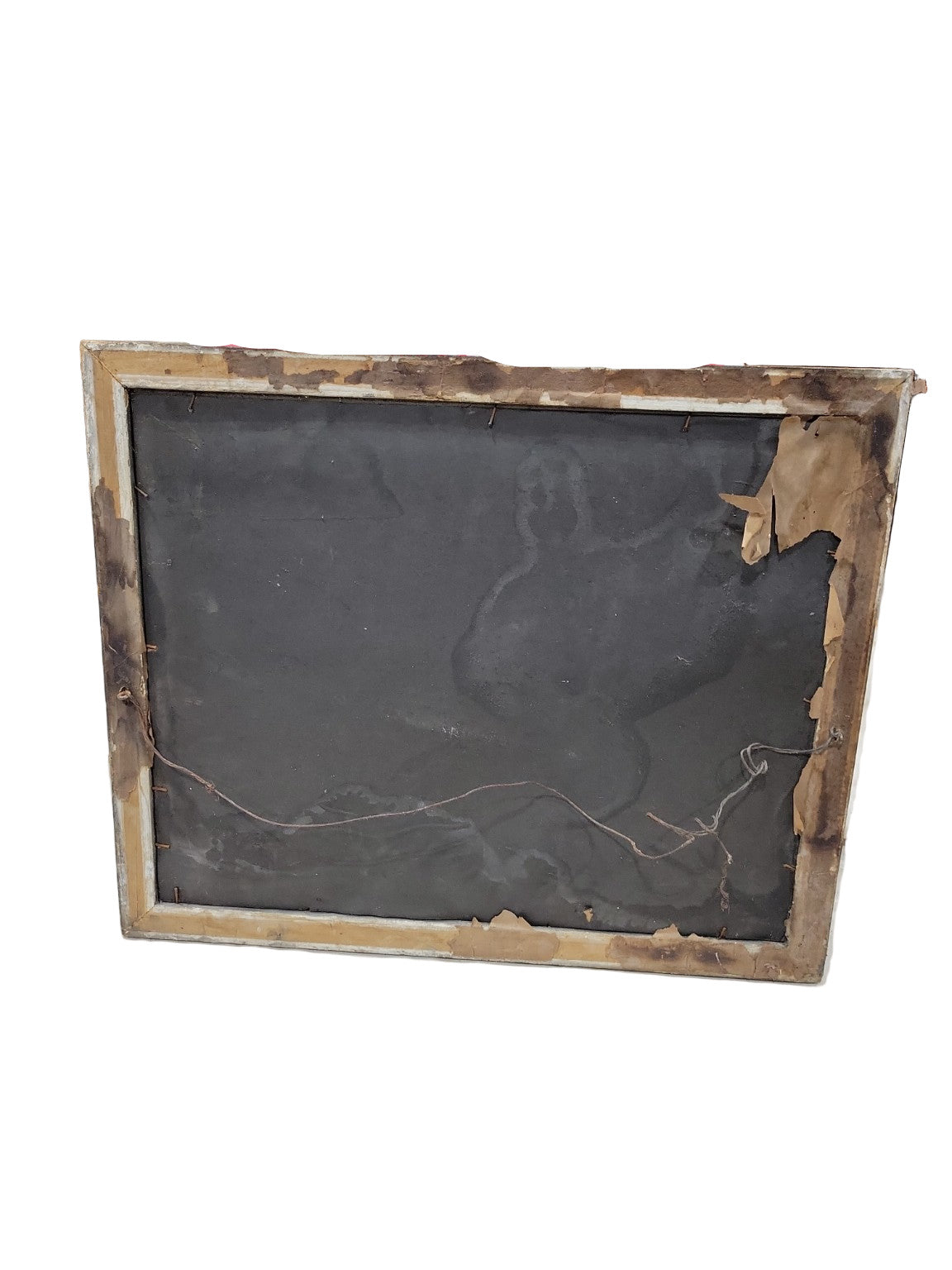 Antique Sepia Photograph – Large Group Banquet Scene in Ornate Frame