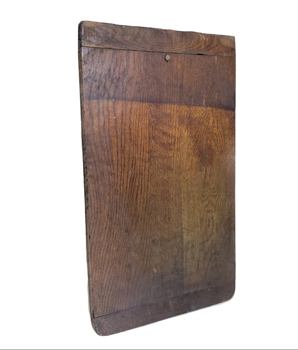 Vintage Oak Clipboard / Lap Desk – Solid Wood with Integrated Handle