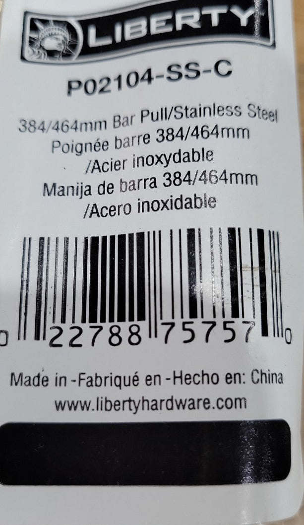 Liberty Stainless Steel Bar Pull Handle – 384/464mm (Set of 9)