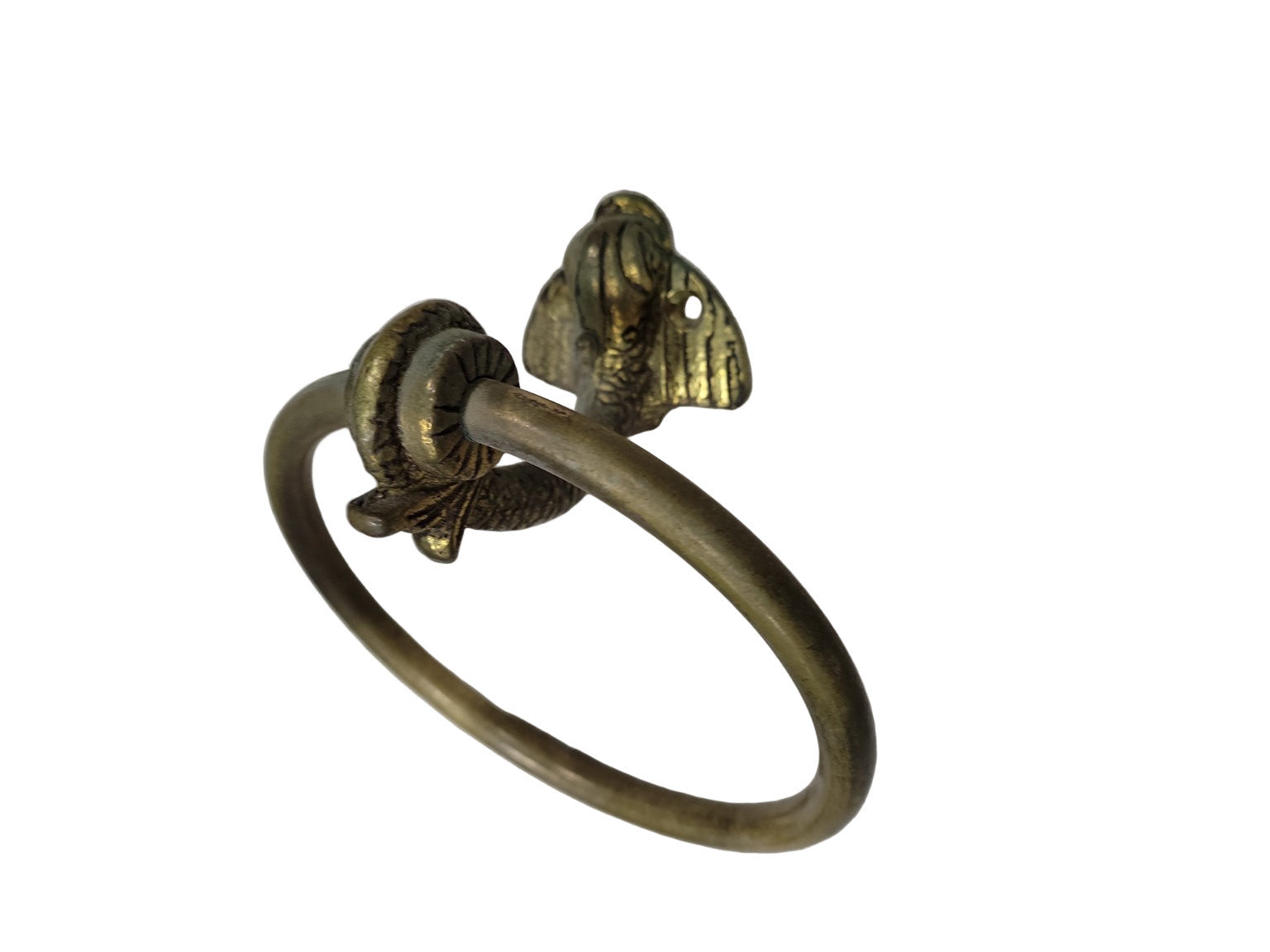 Vintage Brass Bathroom Hardware Set – Fish Motif (7-Piece Set)