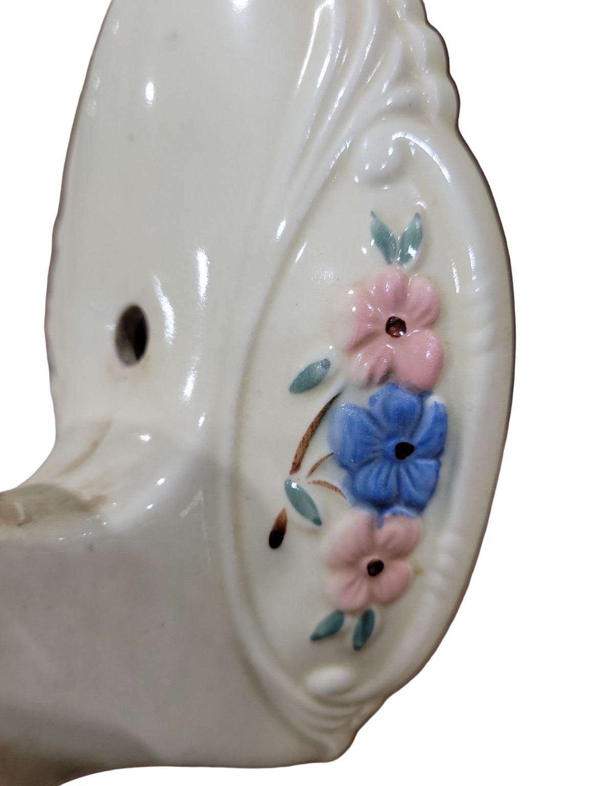 Vintage Ceramic Wall Sconce by Harmony House – Floral Motif with Pull Chain