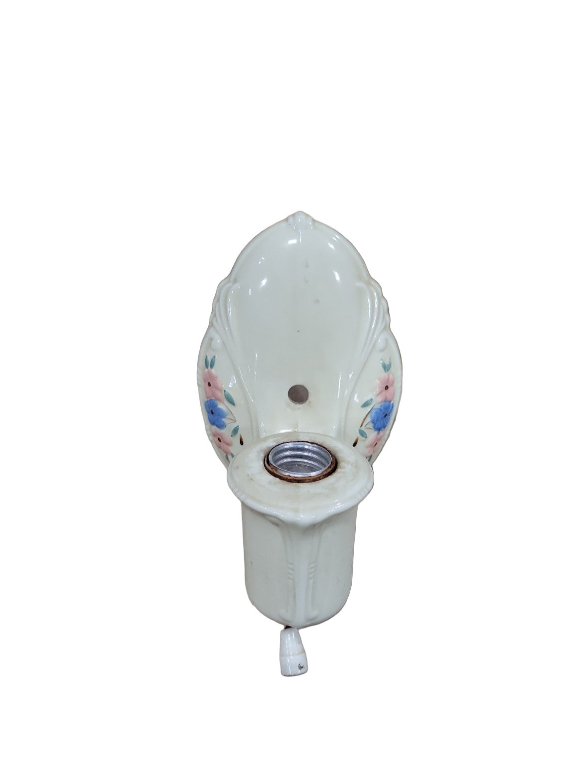 Vintage Ceramic Wall Sconce by Harmony House – Floral Motif with Pull Chain