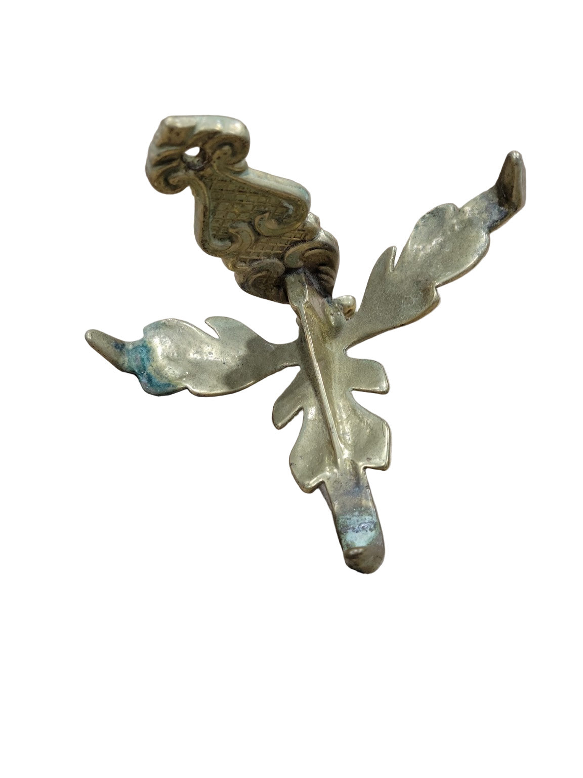 Vintage Wall-Mounted Amber Glass Soap Dish with Ornate Brass Bracket