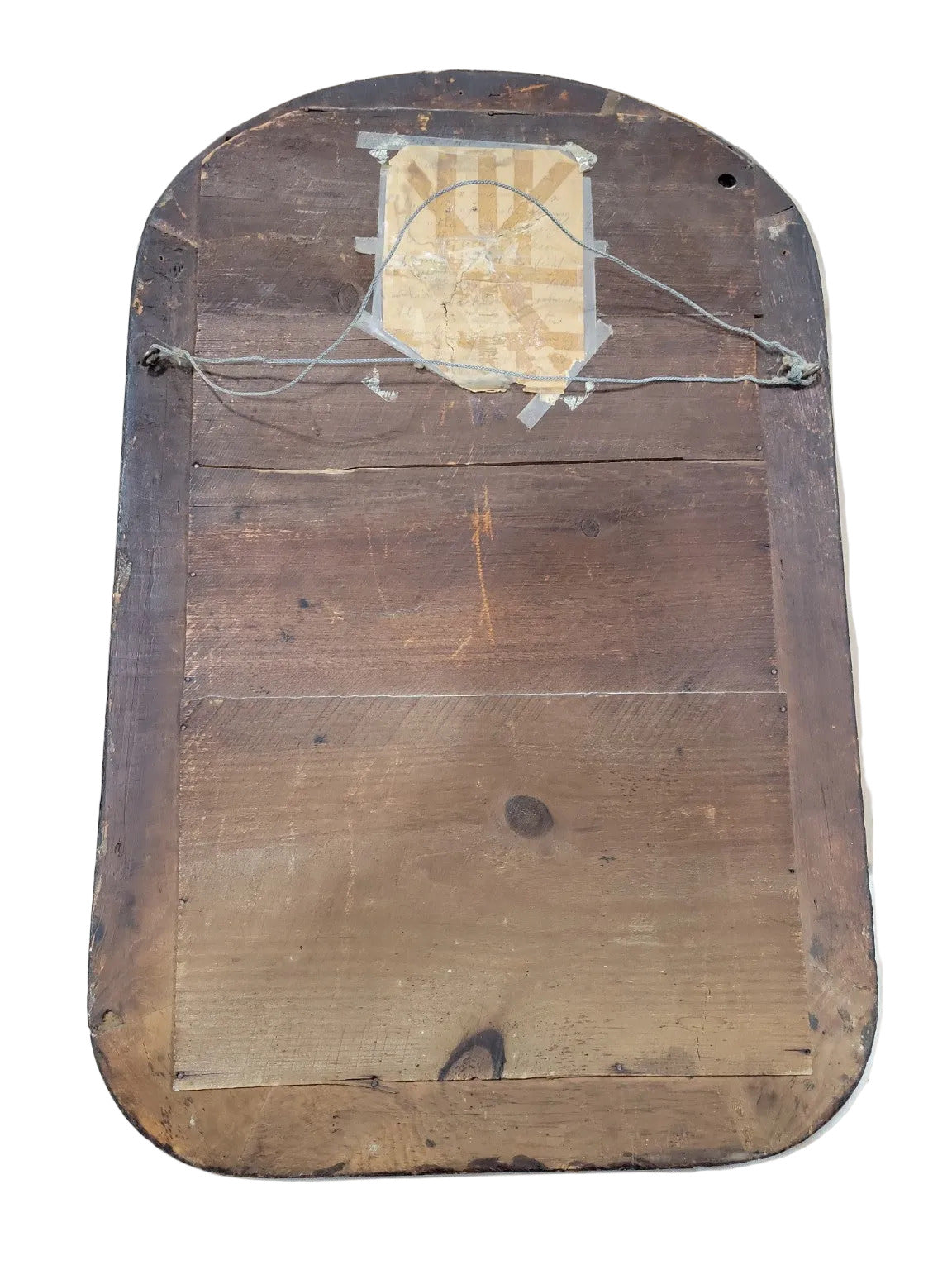 Antique Arched Wall Mirror – Carved Gesso Frame with Provenance Note