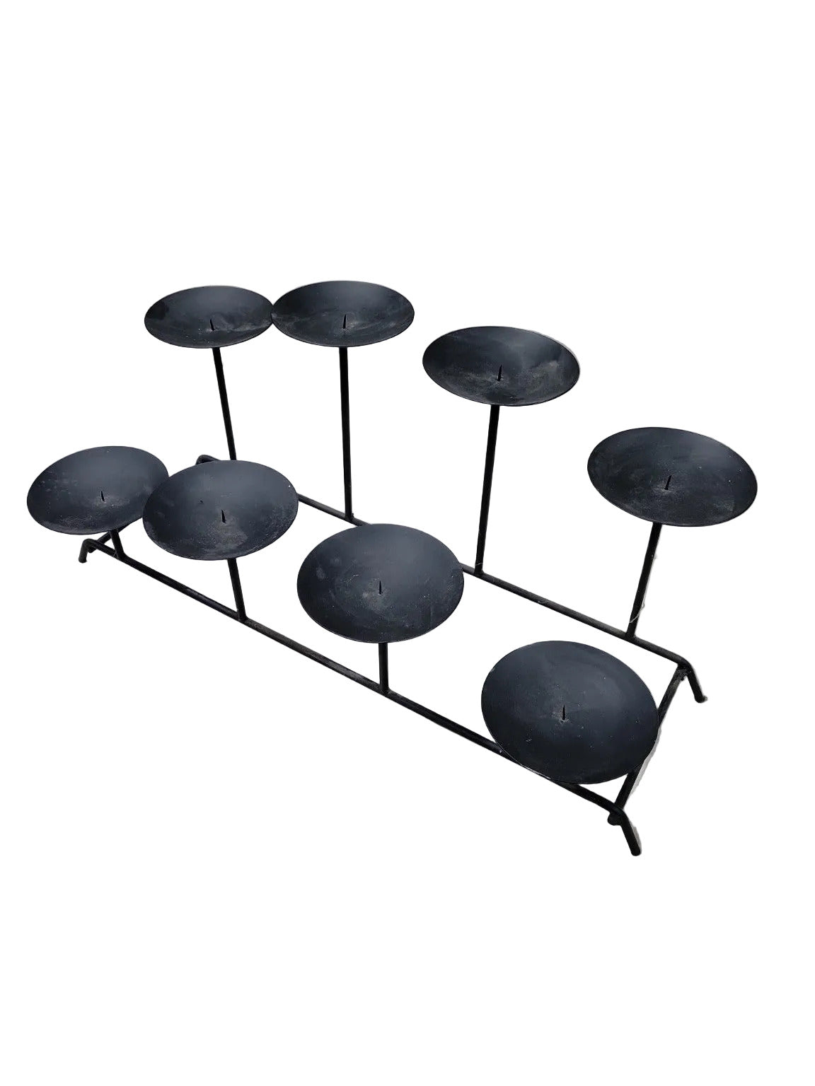 Wrought Iron 8-Taper Candle Candelabra – Black Finish