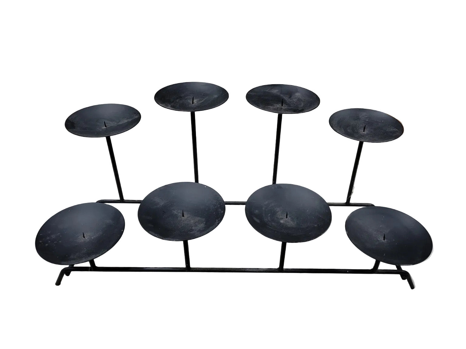 Wrought Iron 8-Taper Candle Candelabra – Black Finish