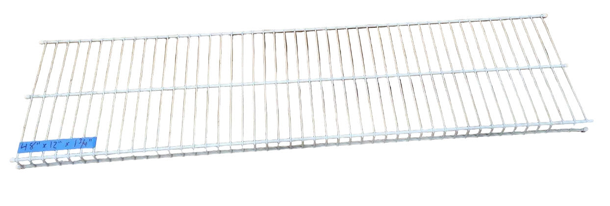 White Wire Closet Shelf – 48" Wide Ventilated Design