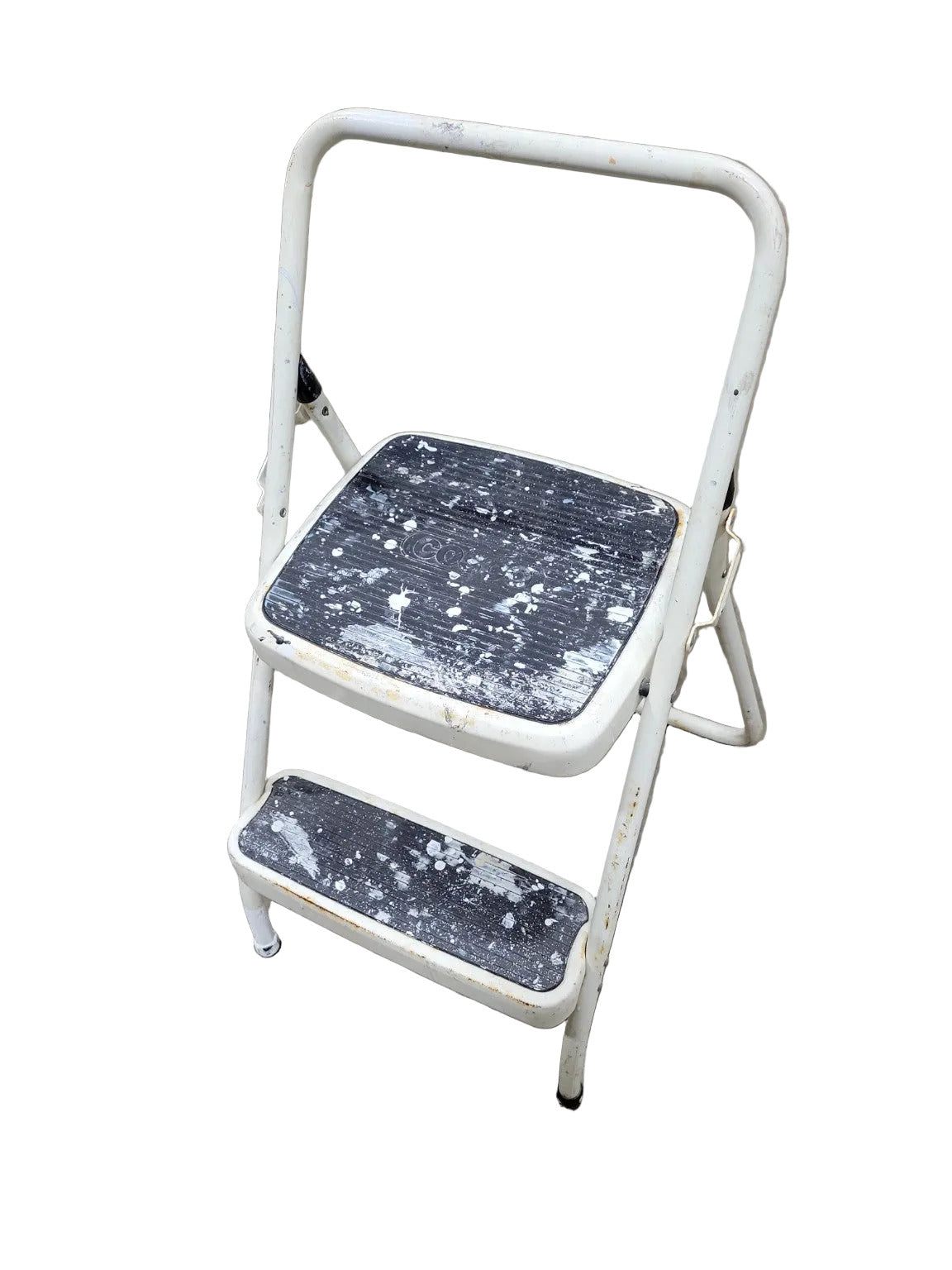 Cosco Folding Step Stool – White & Black 2-Step Model 11-135-WBL