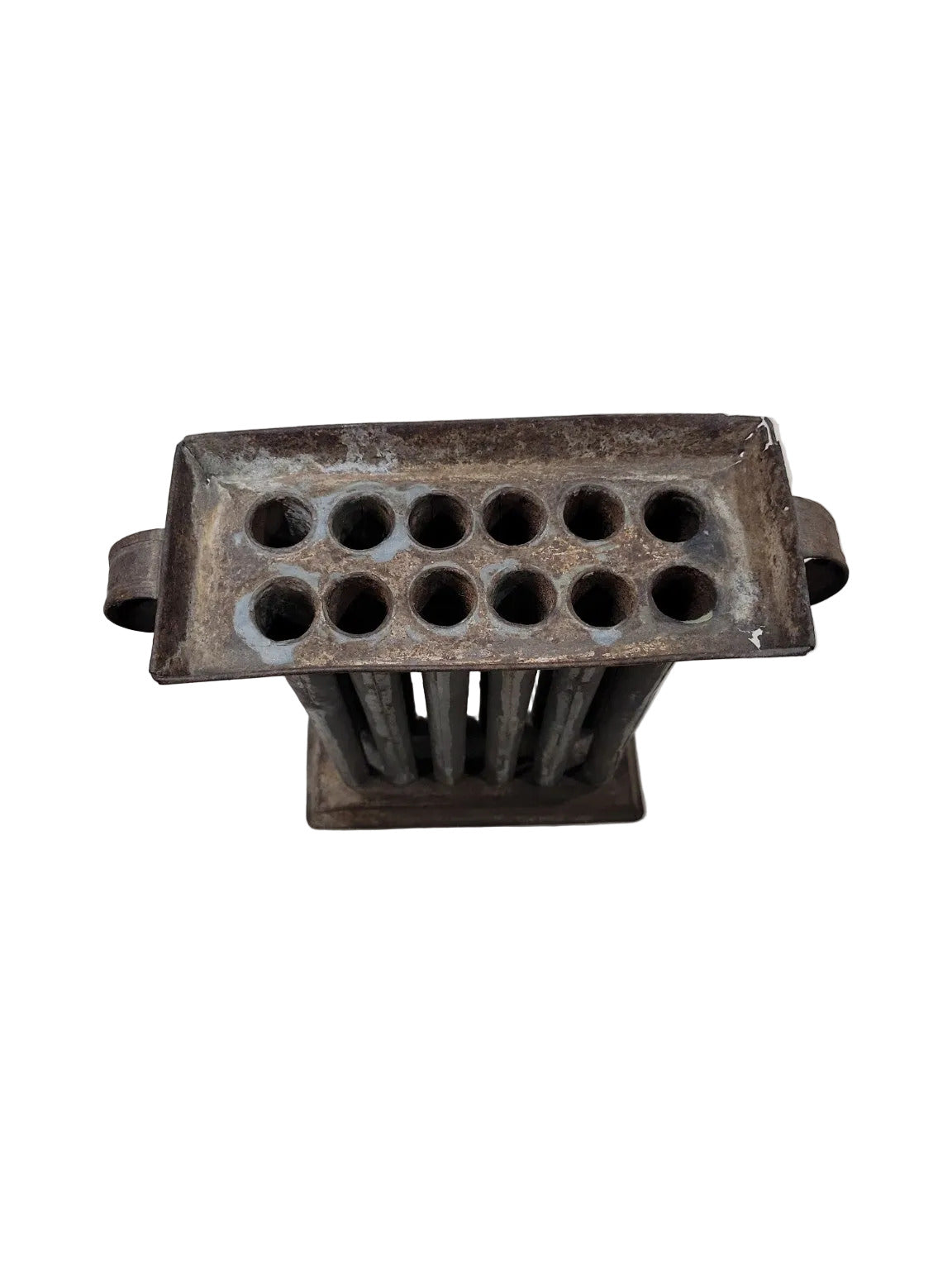 Antique 12-Tube Candle Mold with Side Carry Handles