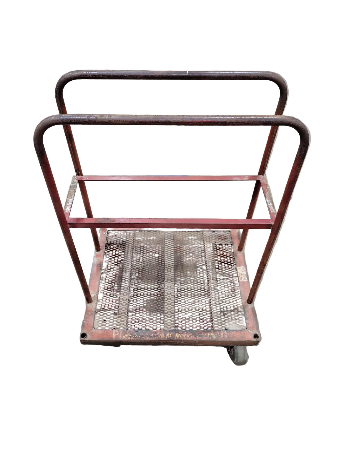Vintage Industrial Rolling Panel Cart – Steel Frame