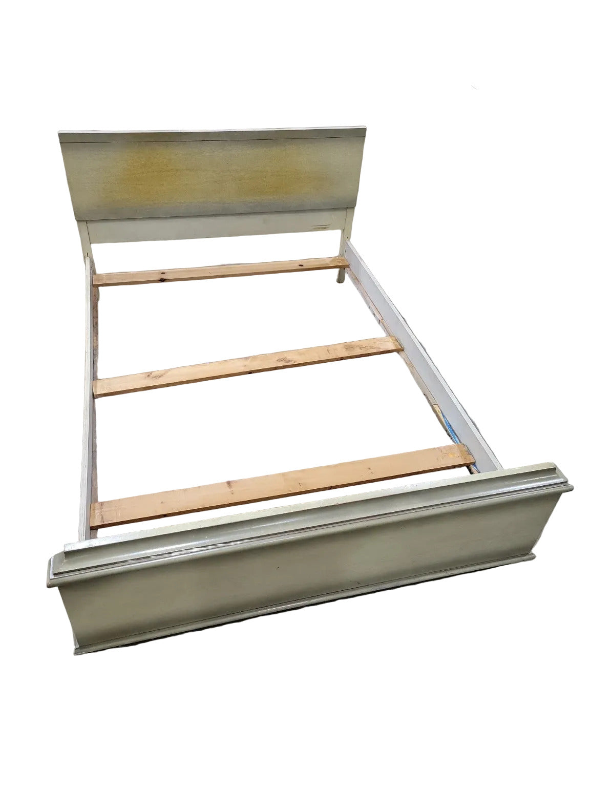 Vintage Painted Wood Full Size Bed Frame