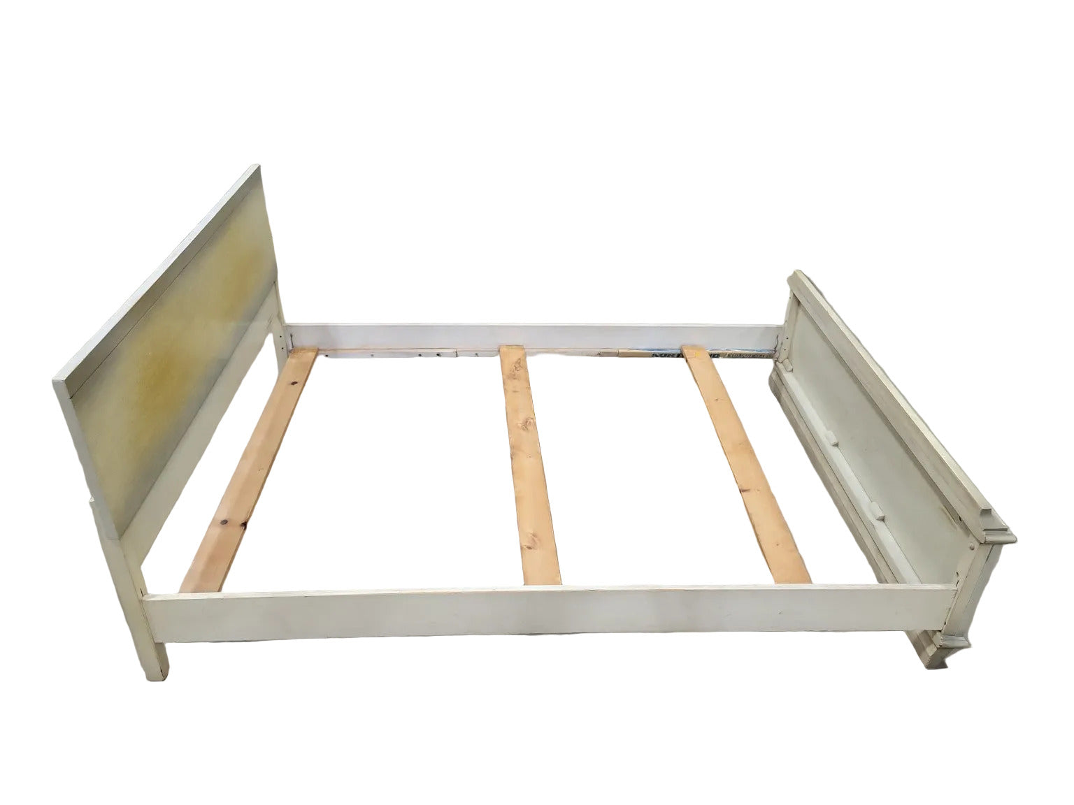 Vintage Painted Wood Full Size Bed Frame