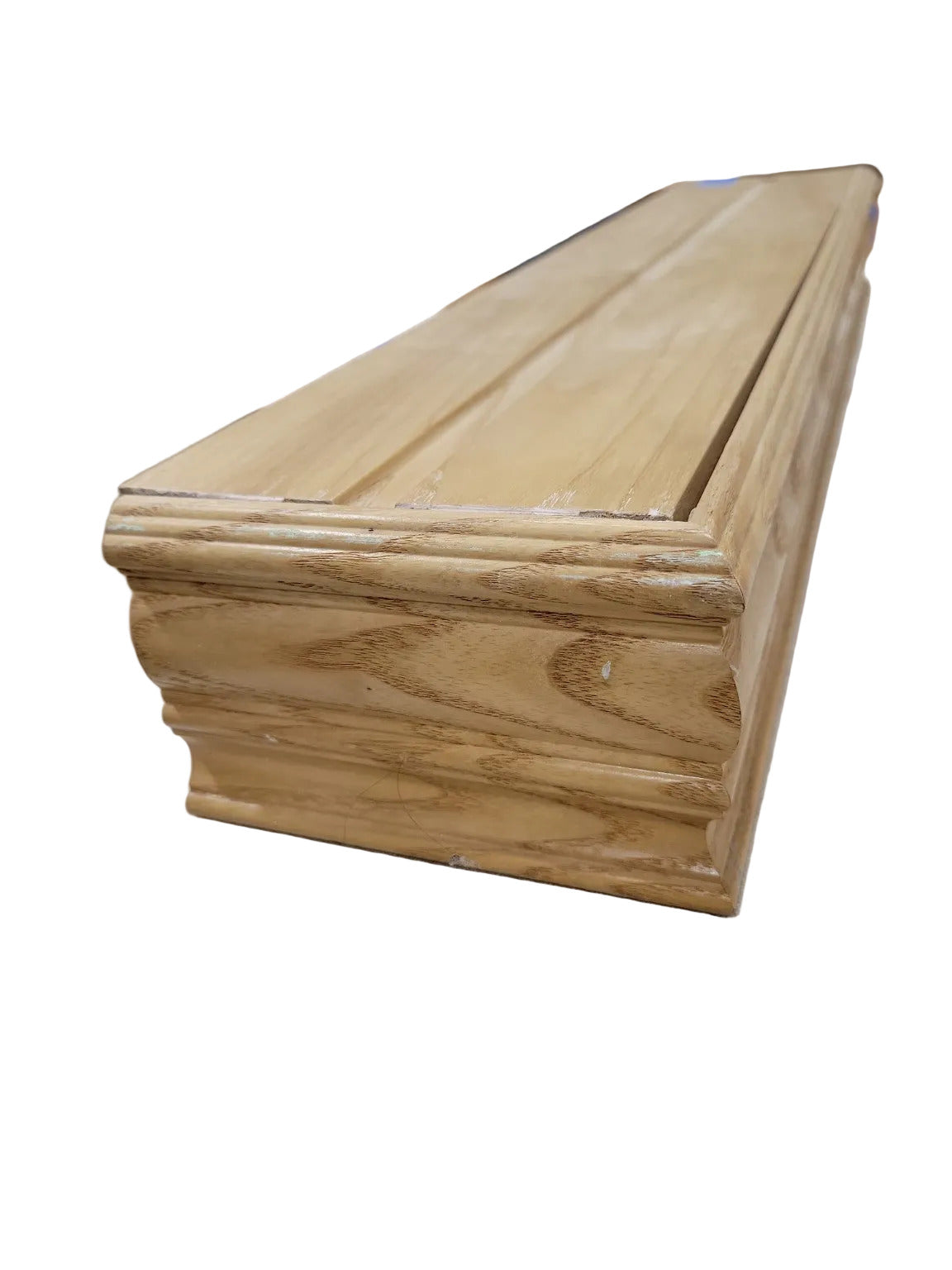 Natural Oak Cabinet Valance with Keyhole Mounts – 24 ¼"