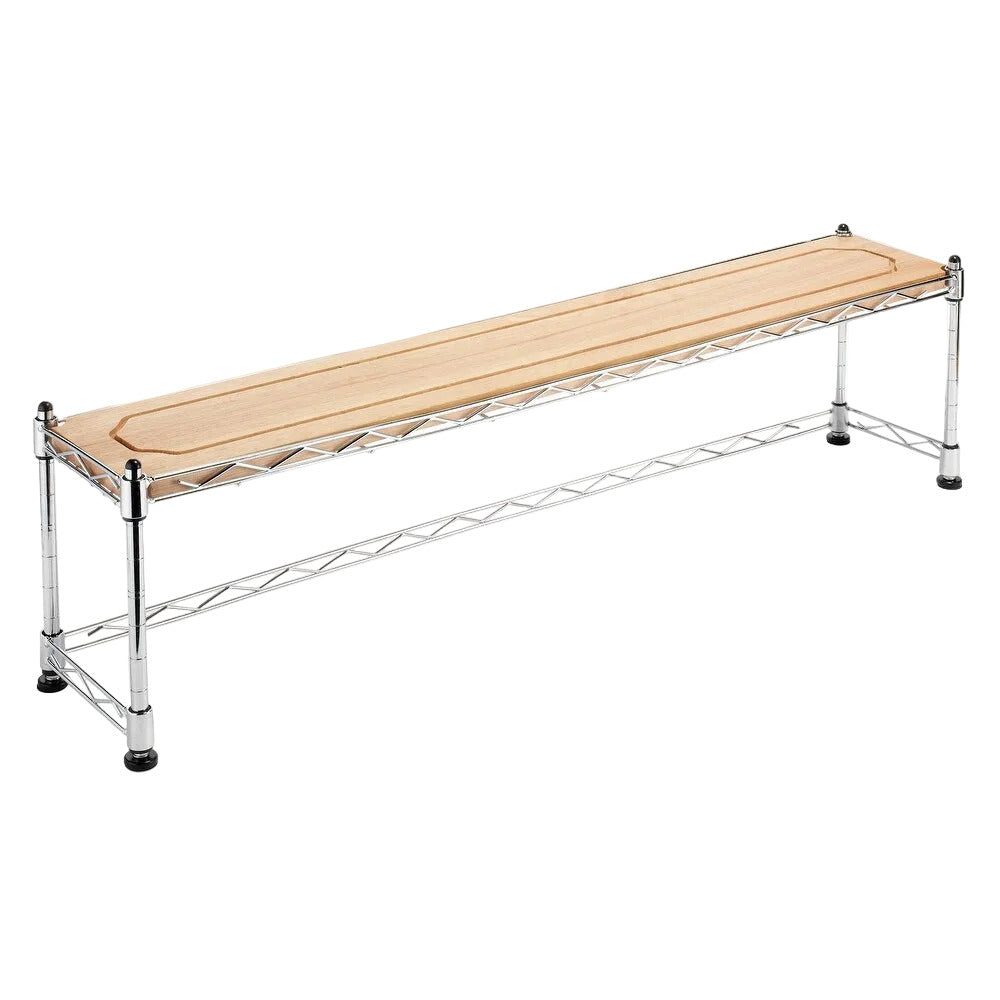 New Over-the-Sink Shelf – Chrome & Wood (Model 6066-930)