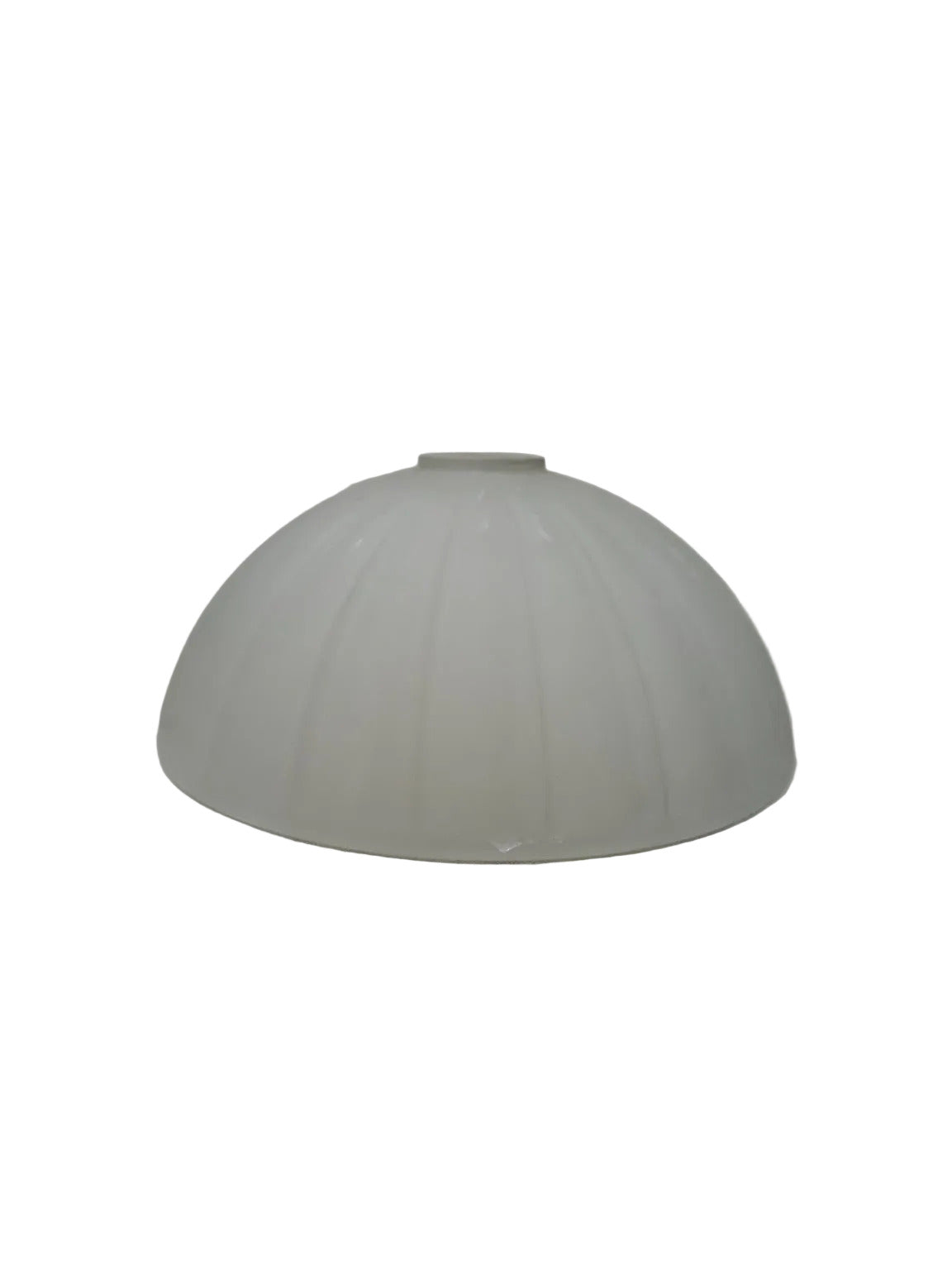 Frosted Ribbed Glass Dome Light Shade – 8½"