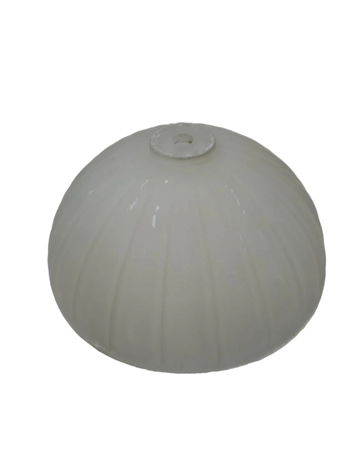 Frosted Ribbed Glass Dome Light Shade – 8½"