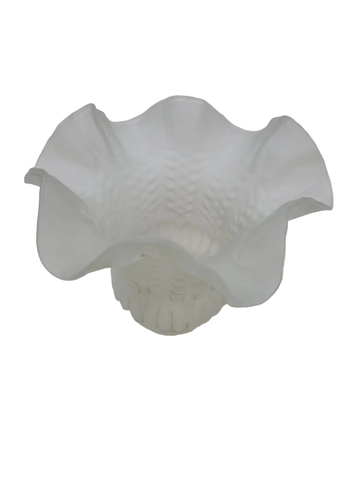 Set of 3 Frosted Ruffled Glass Lamp Shades – 6"