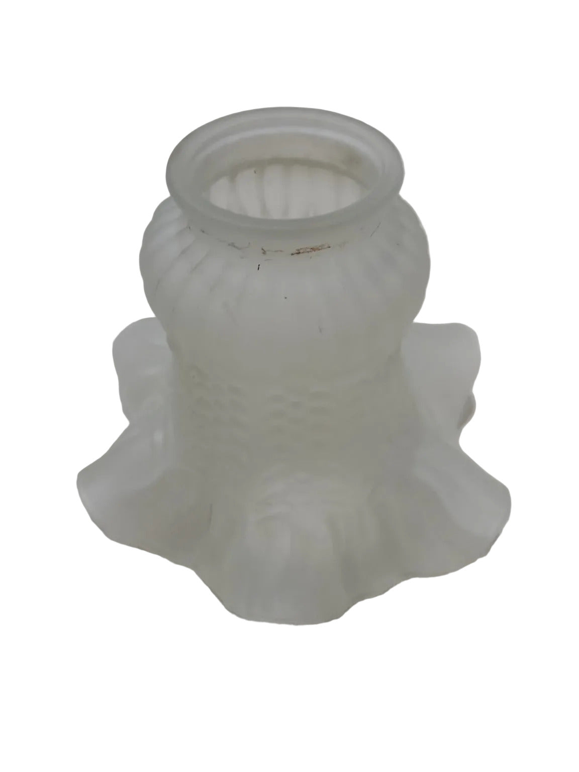 Set of 3 Frosted Ruffled Glass Lamp Shades – 6"