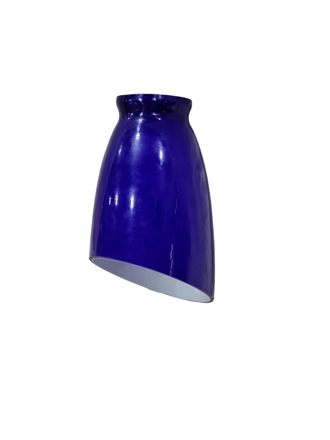 Set of 4 Cobalt Blue Glass Light Shades – 4" x 6 ¾"