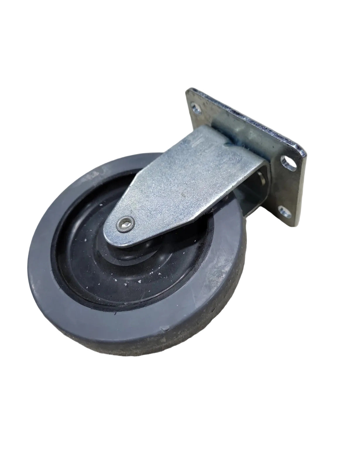 Set of 4 Heavy-Duty 5" Swivel Plate Casters – 1 with Brake