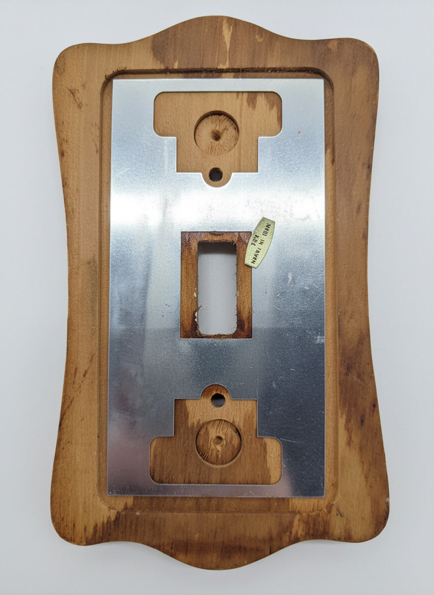Vintage Wood Switch Plate Cover – Single Toggle