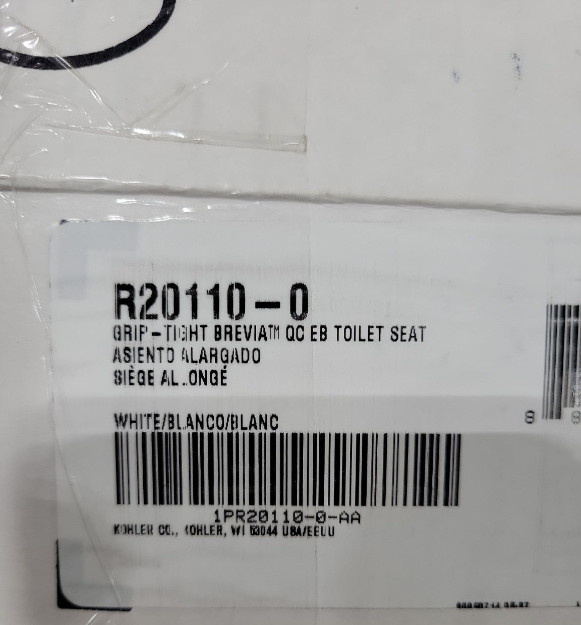 Kohler Grip-Tight Brevia™ Elongated Toilet Seat – White