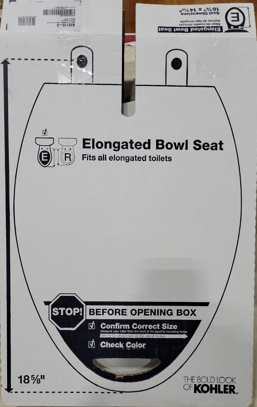 Kohler Grip-Tight Brevia™ Elongated Toilet Seat – White