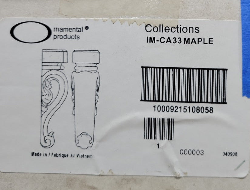Maple Wood Carved Corbel – IM-CA33 by Ornamental Products
