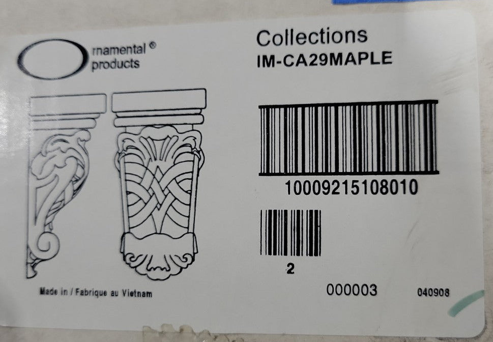 Maple Wood Carved Corbel – IM-CA29 by Ornamental Products