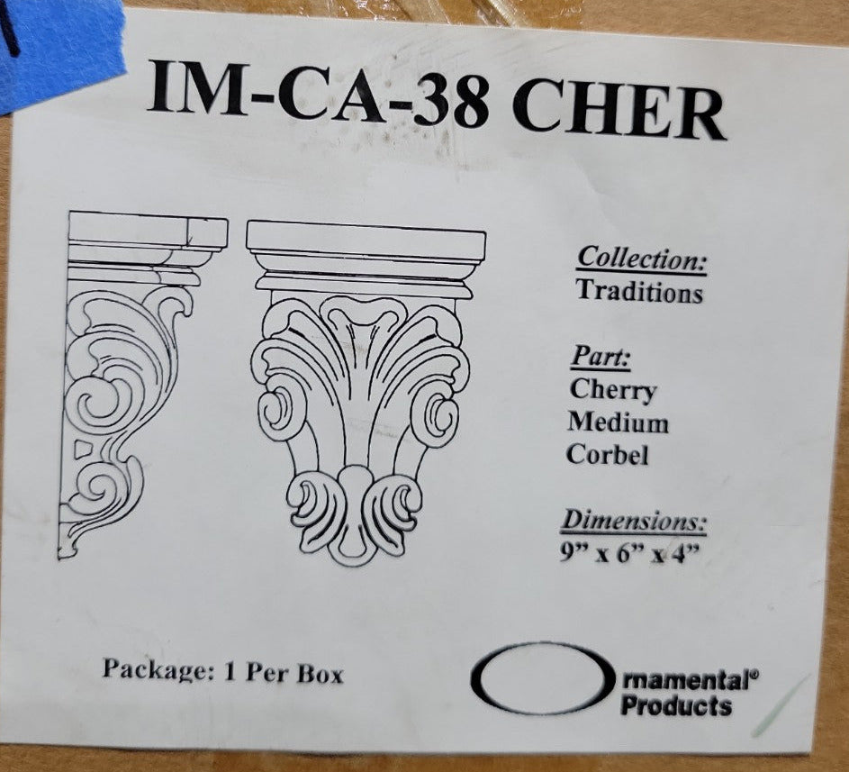 Cherry Wood Carved Corbel – IM-CA38 by Ornamental Products
